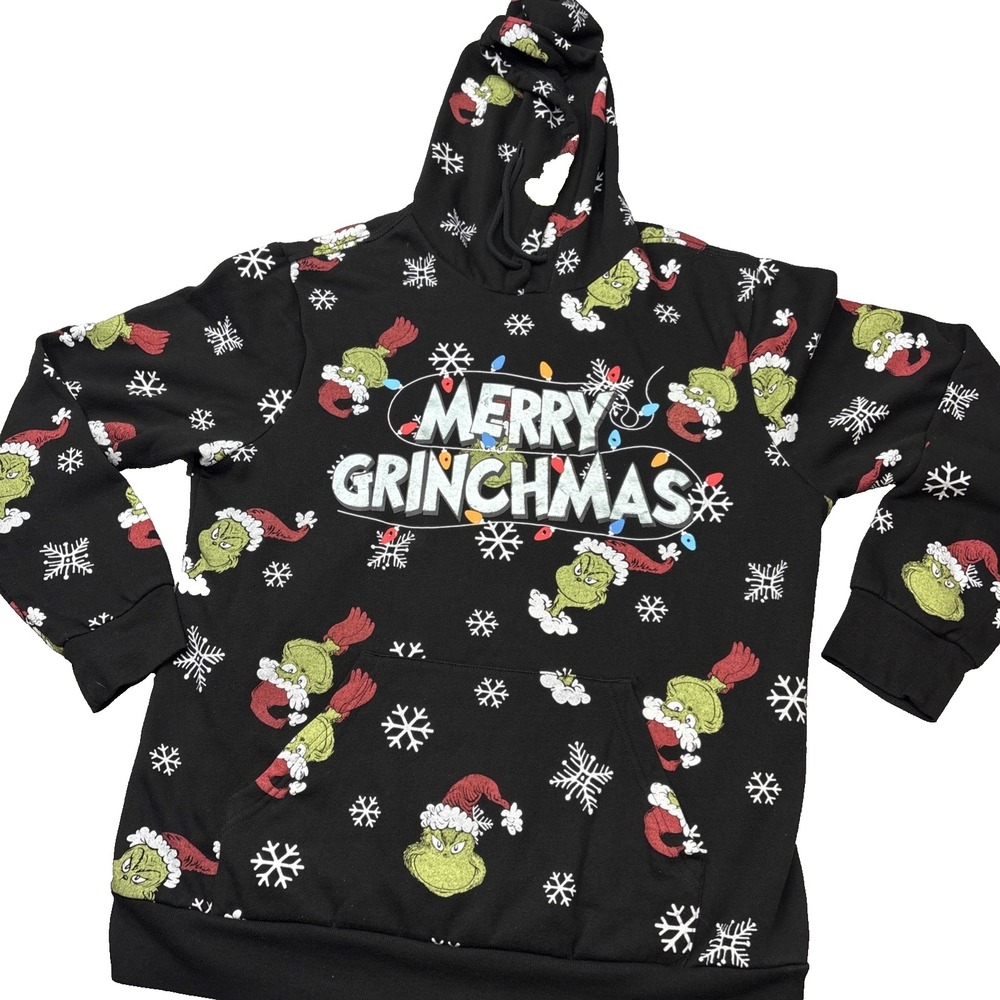 Dr. Seuss Merry Grinchmas Men's Cotton Blend Lg (No lights)